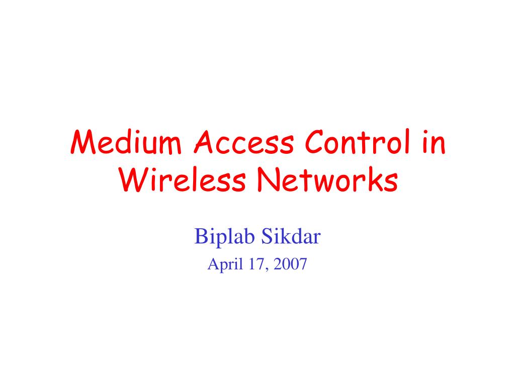 PPT - Medium Access Control in Wireless Networks PowerPoint ...