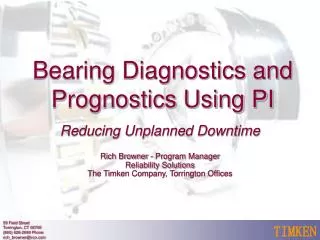 Bearing Diagnostics and Prognostics Using PI