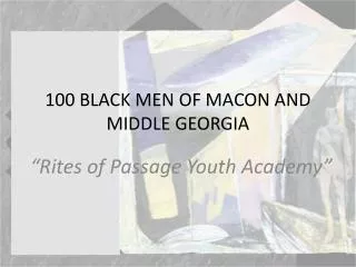 100 BLACK MEN OF MACON AND MIDDLE GEORGIA