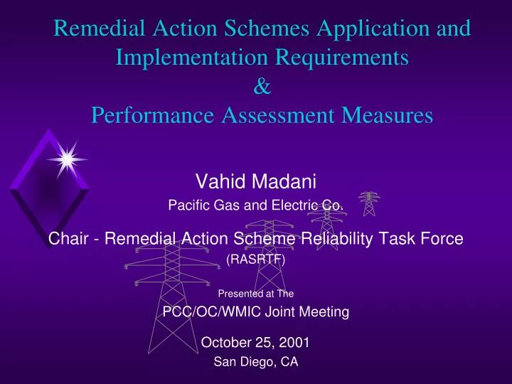remedial action schemes application and implementation requirements performance assessment measures