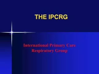 THE IPCRG