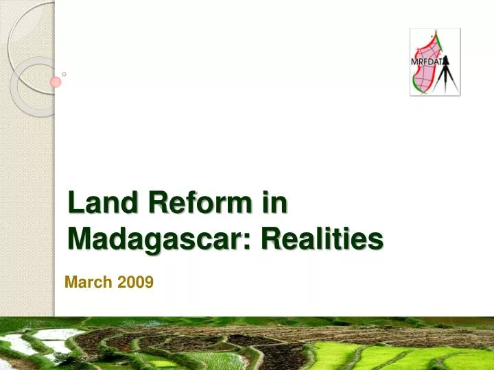 land reform in madagascar r ealities