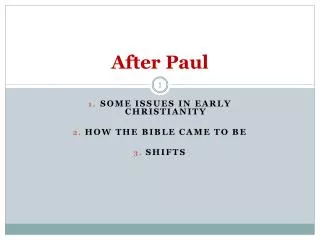 After Paul