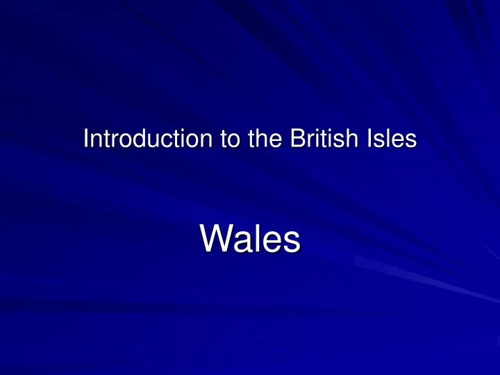 introduction to the british isles