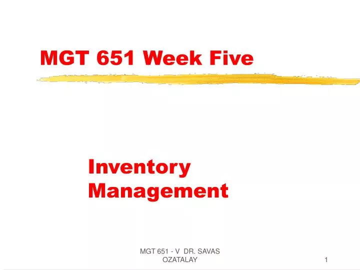 mgt 651 week five