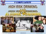 HIGH RISK DRINKING AND ALCOHOL POISONING - slide 1