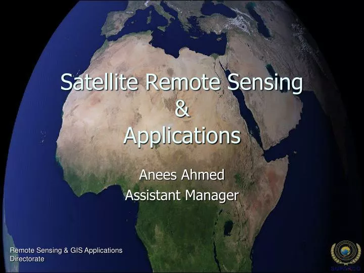 satellite remote sensing applications