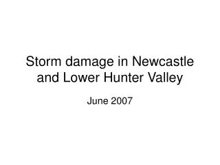 Storm damage in Newcastle and Lower Hunter Valley