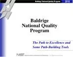 Baldrige National Quality Program - slide 1