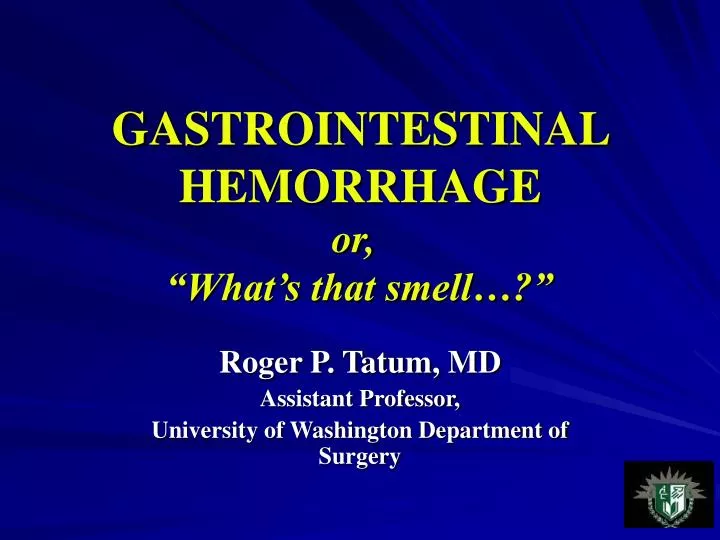 gastrointestinal hemorrhage