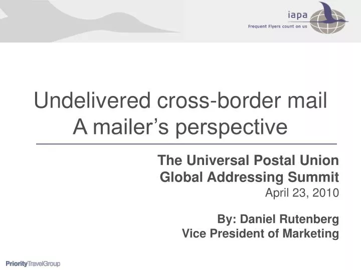 undelivered cross border mail a mailer s perspective