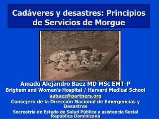 Cadáveres y desastres: Principios de Servicios de Morgue