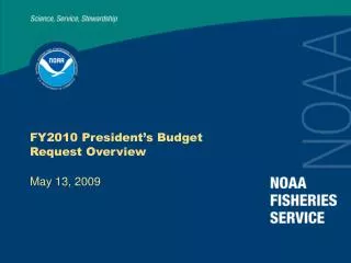 FY2010 President’s Budget Request Overview