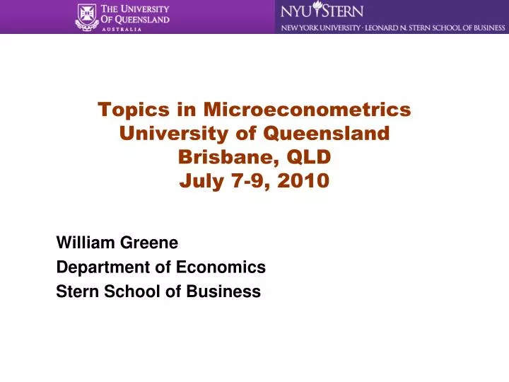 william greene department of economics stern school of business