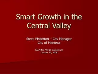 Smart Growth in the Central Valley