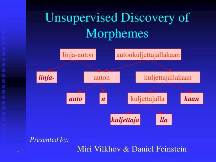 unsupervised discovery of morphemes