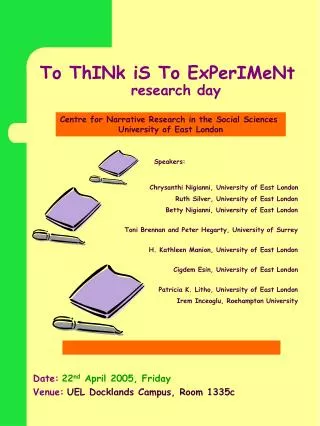 to think is to experiment research day