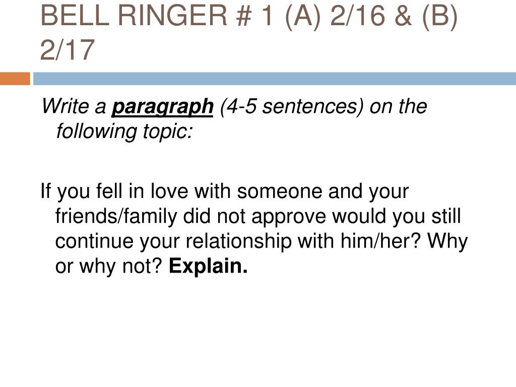 PPT - BELL RINGER # 1 (A) 2/16 & (B) 2/17 PowerPoint Presentation, free ...