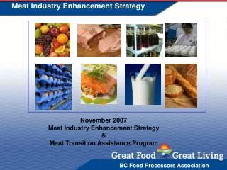 November 2007 Meat Industry Enhancement Strategy &amp; Meat Transition Assistance Program