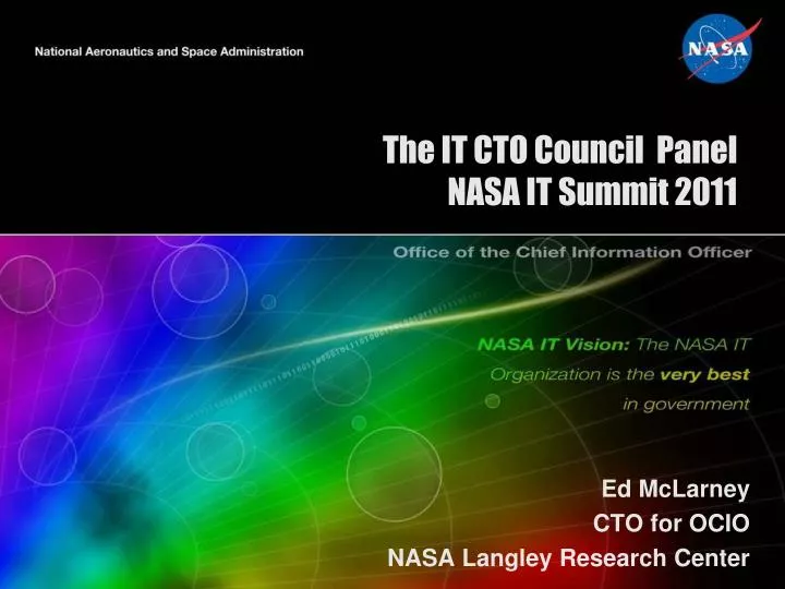 the it cto council panel nasa it summit 2011