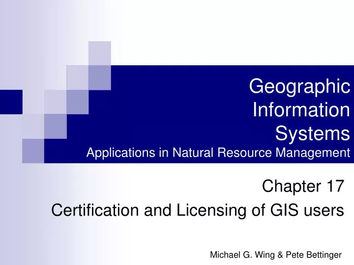 geographic information systems applications in natural resource management