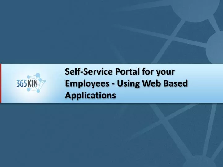 self service portal for your employees using web based applications
