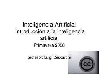 Inteligencia Artificial Introducción a la inteligencia artificial