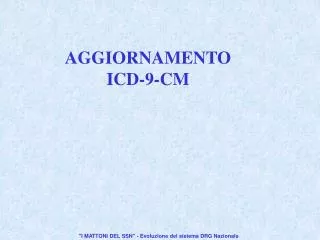 AGGIORNAMENTO ICD-9-CM