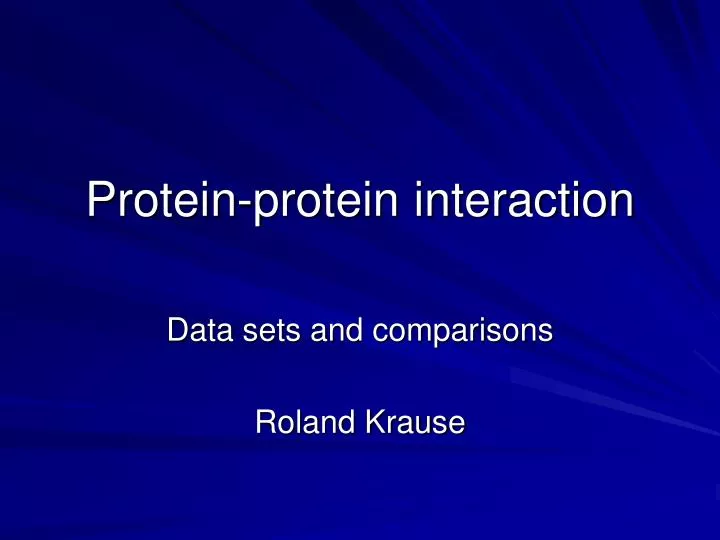 protein protein interaction