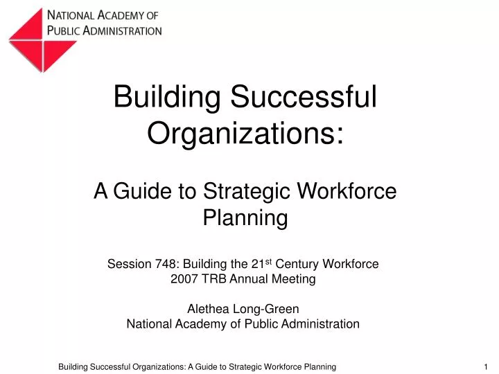 building successful organizations