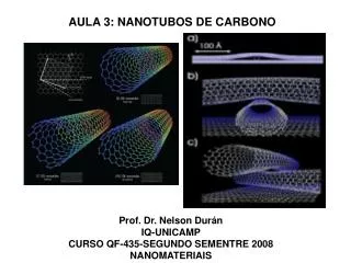 Prof. Dr. Nelson Durán IQ-UNICAMP CURSO QF-435-SEGUNDO SEMENTRE 2008 NANOMATERIAIS