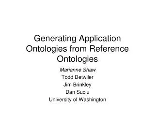 Generating Application Ontologies from Reference Ontologies