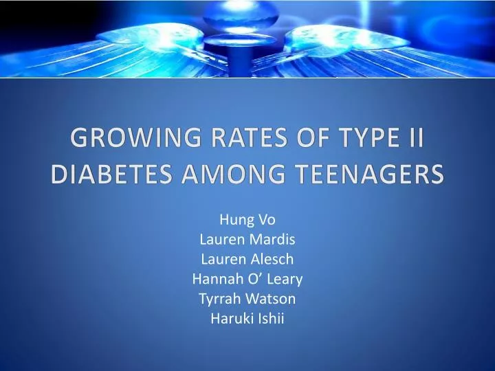 growing rates of type ii diabetes among teenagers