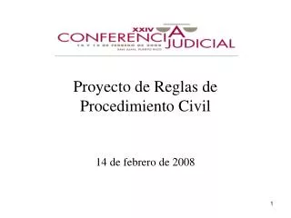 Proyecto de Reglas de Procedimiento Civil