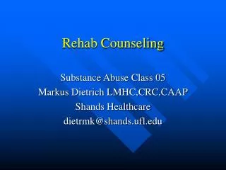 Rehab Counseling