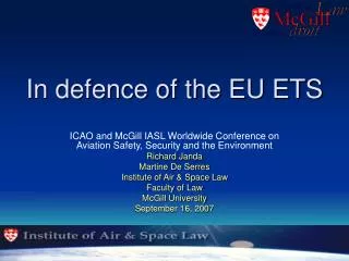 In defence of the EU ETS