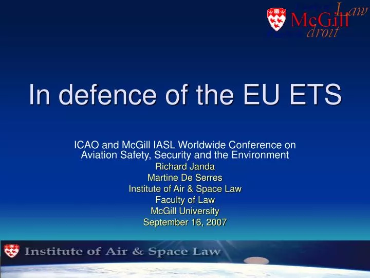 in defence of the eu ets