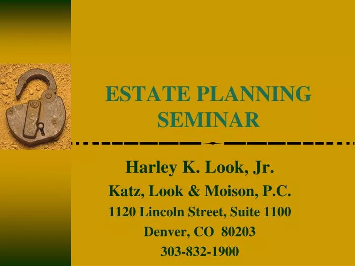 estate planning seminar