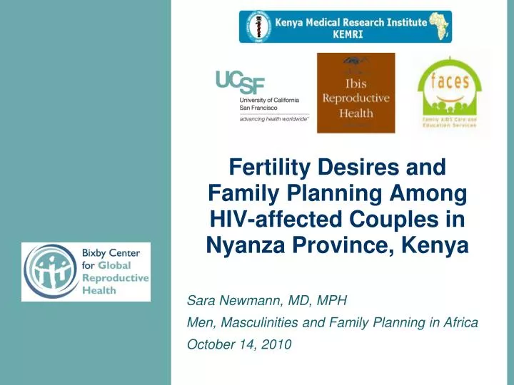fertility desires and family planning among hiv affected couples in nyanza province kenya