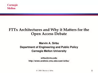 FTTx Architectures and Why it Matters for the Open Access Debate