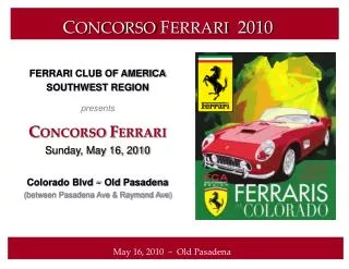 C ONCORSO F ERRARI 2010