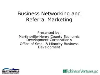 Business Networking and Referral Marketing