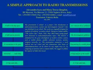 A SIMPLE APPROACH TO RADIO TRANSMISSIONS