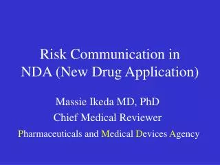Risk Communication in NDA (New Drug Application)