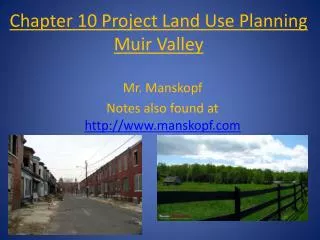 Chapter 10 Project Land Use Planning Muir Valley