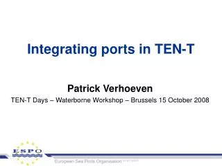 Integrating ports in TEN-T