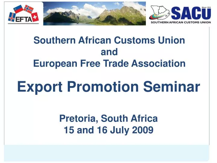 southern african customs union and european free trade association