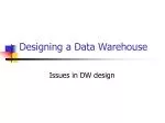 Designing a Data Warehouse - slide 1