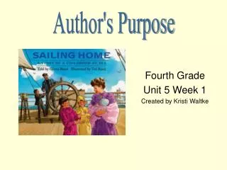 Fourth Grade Unit 5 Week 1 Created by Kristi Waltke
