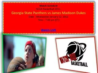 Watch Exciting Georgia State Panthers vs James Madison Dukes